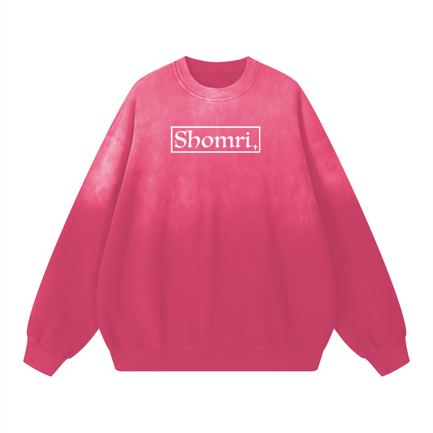 Shomri Handcrafted Monkey Wash Drop-Shoulder Sweatshirt ( Logo Only)