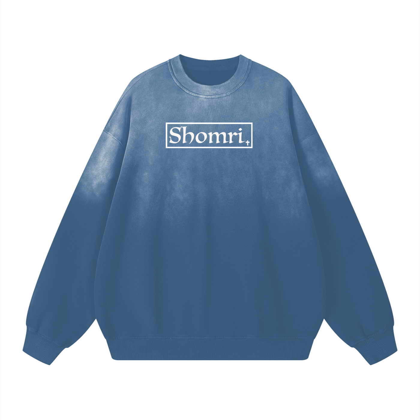 Shomri Handcrafted Monkey Wash Drop-Shoulder Sweatshirt ( Logo Only)