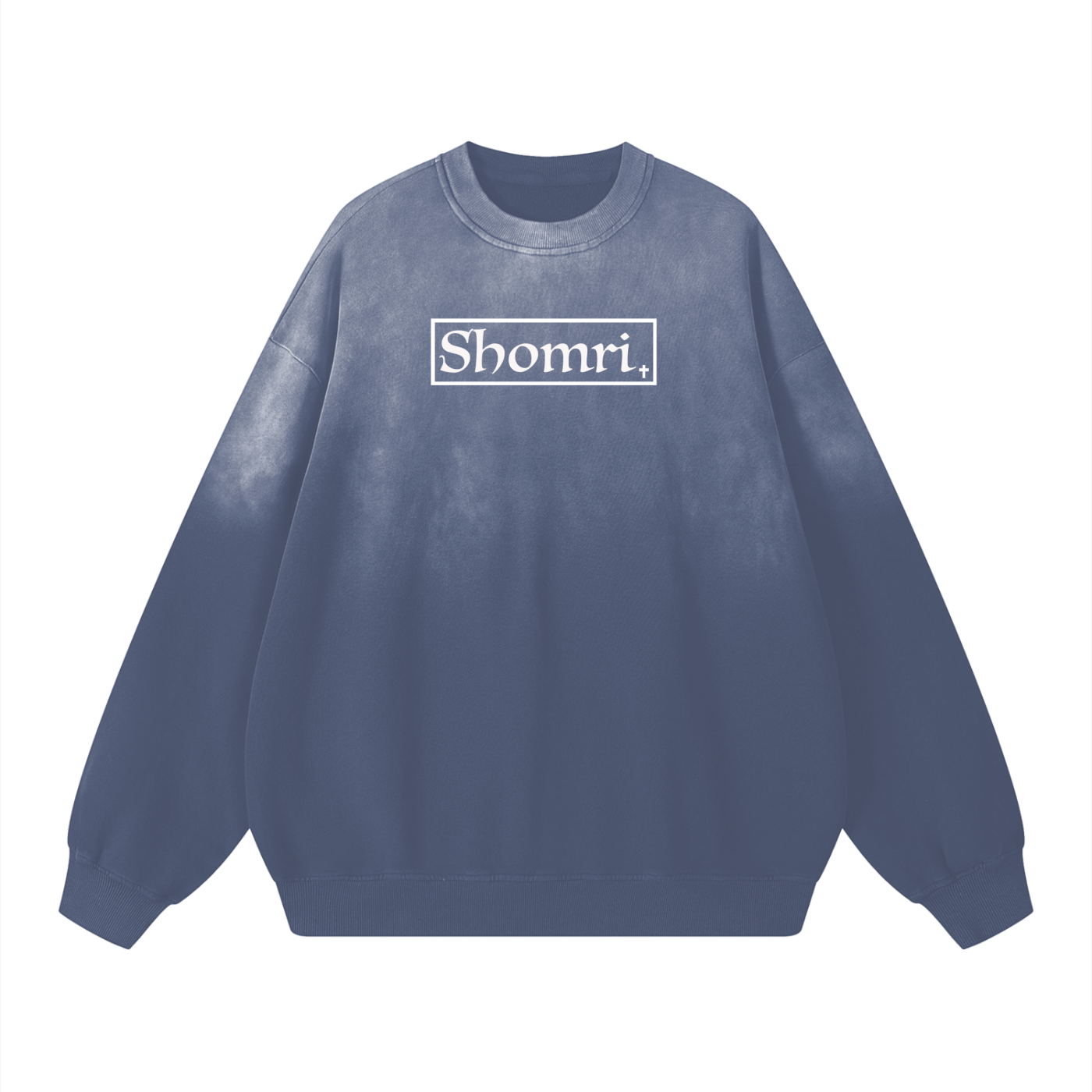 Shomri Handcrafted Monkey Wash Drop-Shoulder Sweatshirt ( Logo Only)